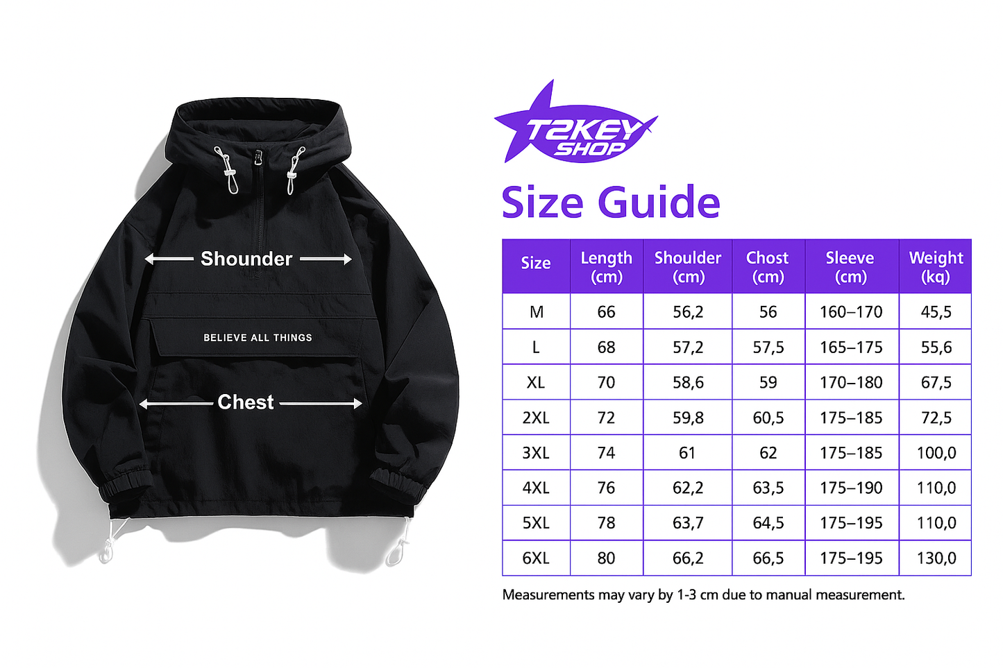T2key Hooded Pullover Jacket